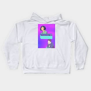 Vaporwave broken heart teenage love 00s Kids Hoodie